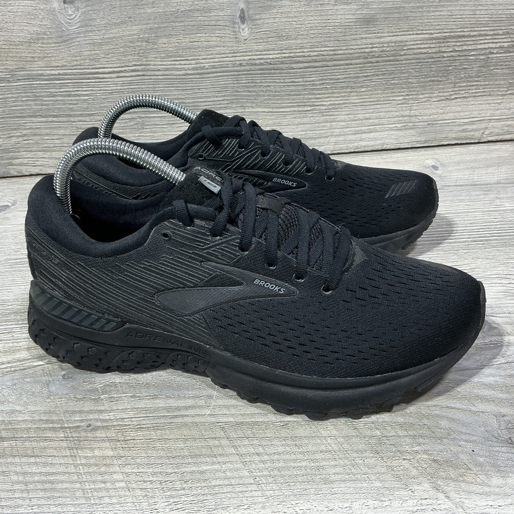 Brooks Adrenaline 19 Black Comfort Running Sneaker 1202841B071 Women's Size 9.5B